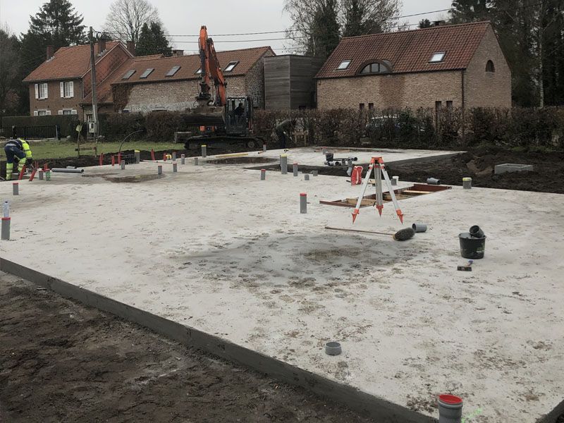 Funderingsplateau gieten