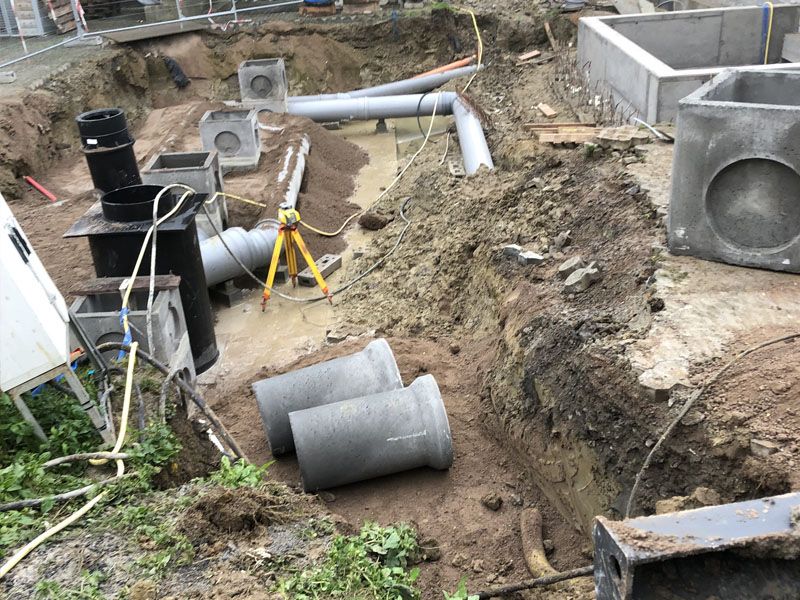 Rioleringswerken zwembad